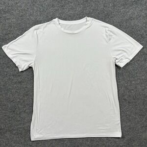 Bamboo Cool Mens T Shirt XL White Lightweight Stretch Short Sleeve Casual Basic